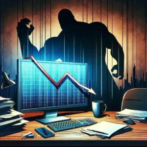 "Graph illustrating Trade Desk's 39{dd66572f7f97ebe0d113df6777e5f3d39315ee0bbb430acb84bea0ccd6938924} stock drop amidst increasing competition from Amazon in digital advertising market 2023"