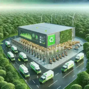 "Amazon Sustainability Hub dashboard displaying real-time carbon emissions data for Prime deliveries, showcasing the company's commitment to environmental tracking and reducing its carbon footprint."